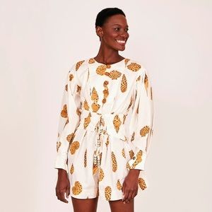 Leopard Shell Matelasse Romper